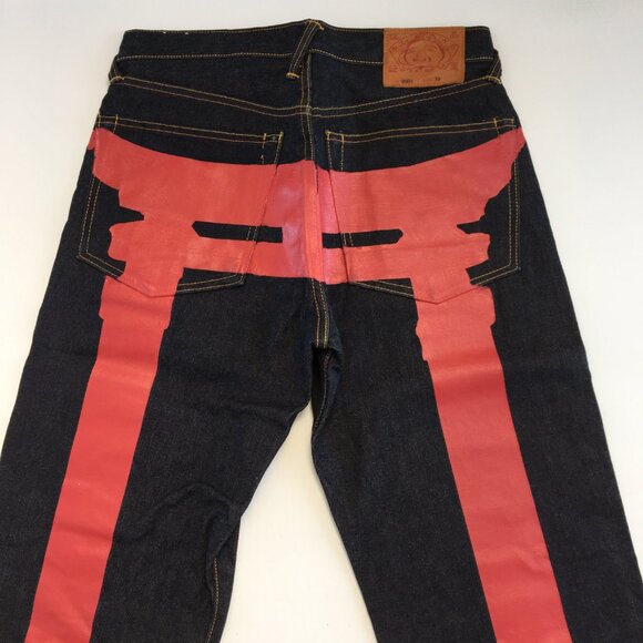 Evisu Lot 0001 Baggy Fit Button Fly Selvedge Jeans 30 - Picture 2 of 14